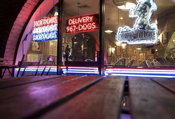 STUCK IN PLACE: Despite their website stating that Dave's Doghouse will move onto the ASU Tempe campus in January 2010, the restaurant still occupies its same spot on University Drive. (Photo by Kyle Thompson)