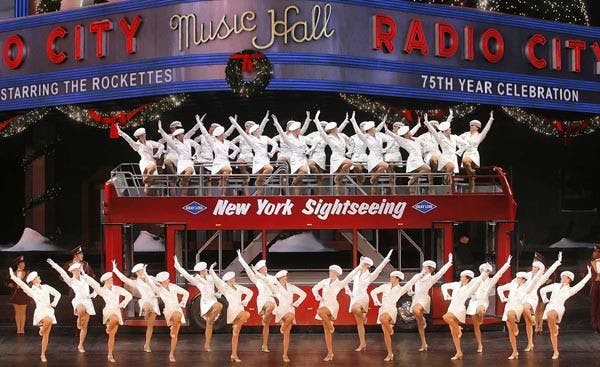 STILL GOING: The Radio City Rockettes perform on stage in New York City in 2008, celebrating seventy five years of performing the Radio City Christmas Spectacular. (Photo Courtesy of MSG Entertainment)