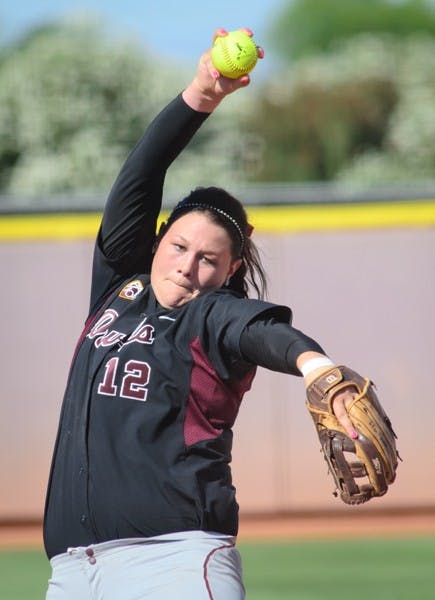 On a roll: ASU freshman Dallas Escobedo delivers a pitch against Texas A&M during the Sun Devils’ 4-2 win on Saturday. The Sun Devils went undefeated in both regional and super regional play to reach the College World Series. (Photo by Aaron Lavinsky)