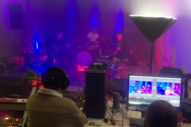 Staff live-stream a performance from Recordbar Radio & Shop in Phoenix.
