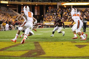 Senior running back Marion Grice carried the Sun Devil offense against No. 20 Wisconsin on Sept. 14. (Photo by Arianna Grainey)