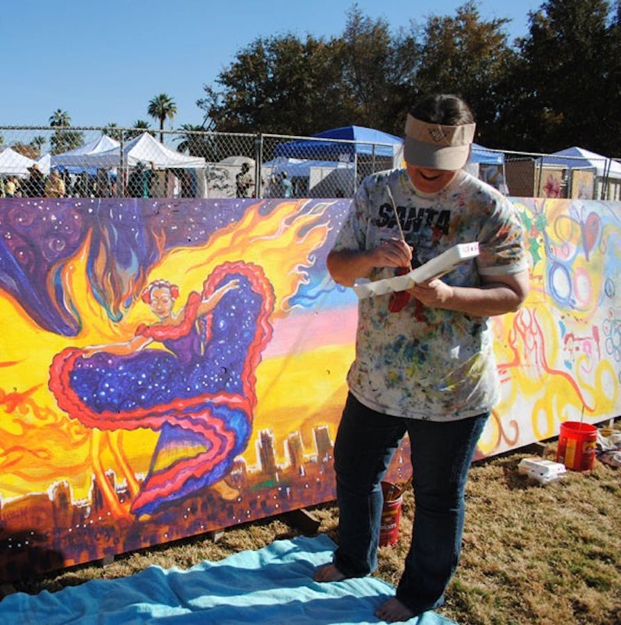 Slideshow Inaugural Phoenix art festival features Calle 16 mural