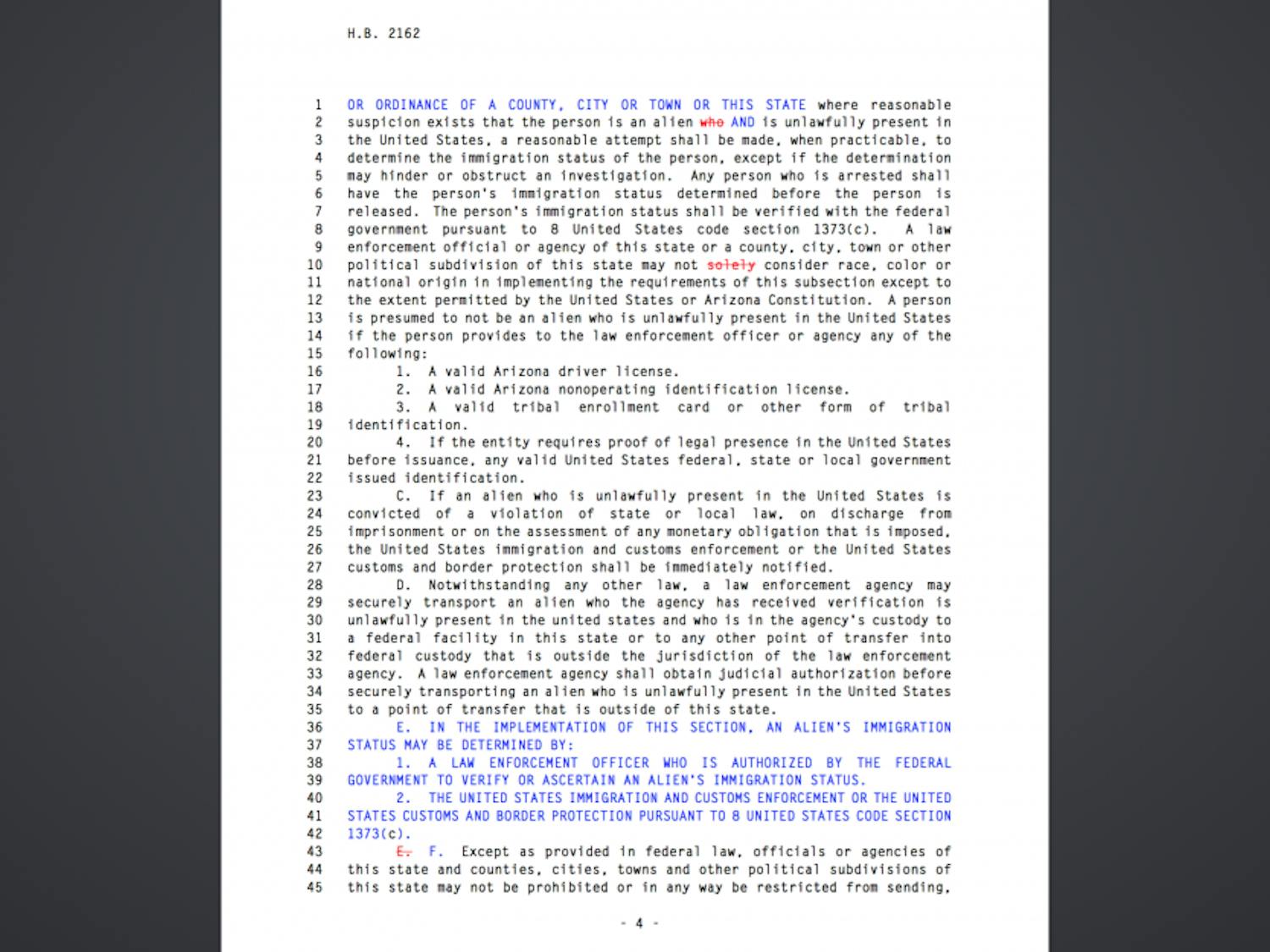 Documents relating to S.B. 1070