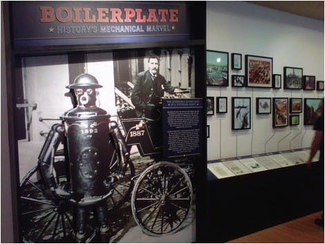 Boilerplate with his inventor, Archibald Campion. Photo by Jessica Pruett.