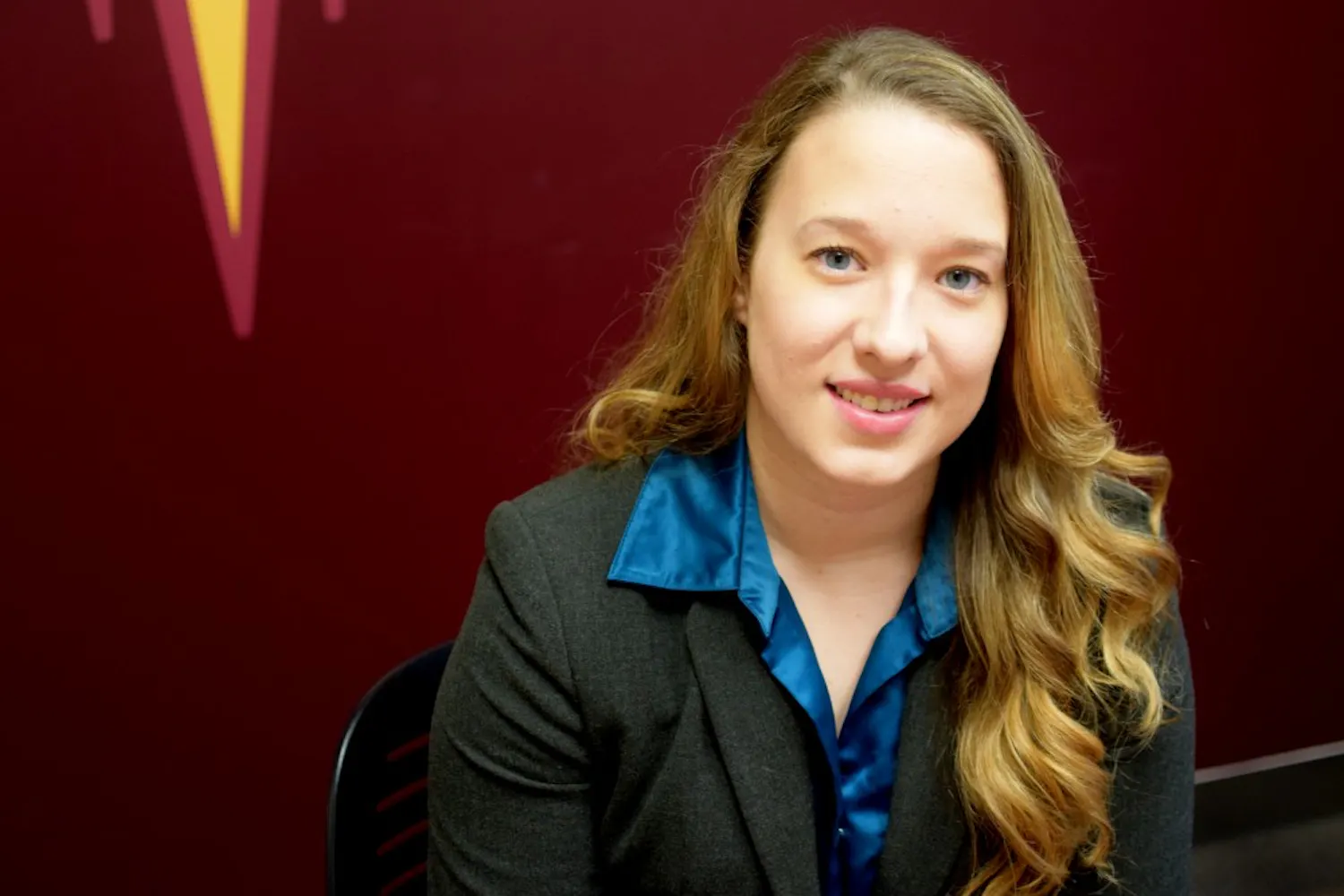 Undergraduate Student Government Downtown President Corina Tapscott poses for a portrait on Saturday, Feb. 13, 2016, in the Student Center in the Post Office in downtown Phoenix.