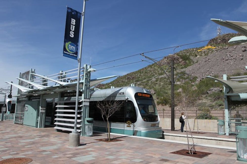 AD-FREE: Light rail stations are allowed to advertise in Phoenix, but not in Tempe. Revenue brought in from advertising could be used  instead of cut backs in transit. (Photo by Nikolai de Vera)