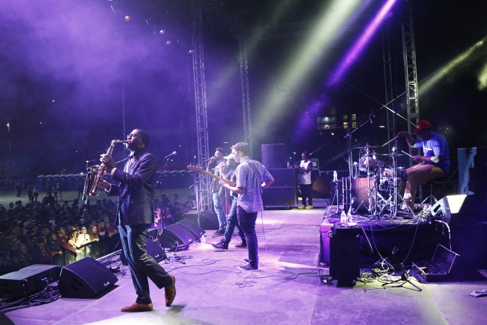 The Color 8 preforms at ASU’s Devilpalooza in Tempe, Arizona on Saturday, Feb. 25, 2016. 