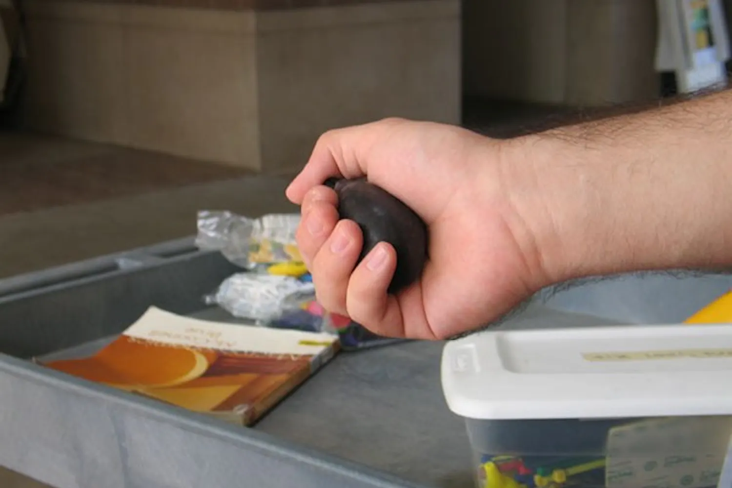 STRESS RELEASE: On the ASU west campus on Tuesday, students learned to make their own stress balls to help through the end of the semester and finals. (Photo by Josh Snyder)