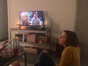 Journalism junior&nbsp;Tynin Fries watches her first season of&nbsp;"The Bachelor" on Monday, February 6.