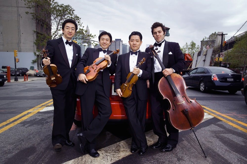 The Shanghai String Quartet will visit ASU during the 10th anniversary of the Visiting Quartet in Residence program this year. Members of the quartet, from left to right: Weigang Li, Honggang Li, Yi-Wen Jiang and Nicholas Tzavaras. (Photo courtesy of Shanghai String Quartet)