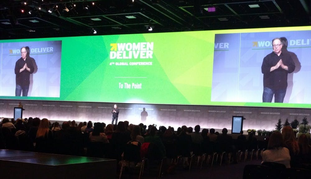 Dr. Michael Kimmel speaks at the Women Deliver Conference in Copenhagen, Denmark&nbsp;in May&nbsp;2016.&nbsp;&nbsp;