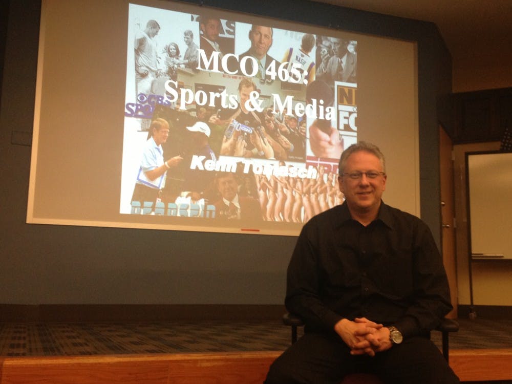 Kenn Tomasch is the professor behind @mco465; he incorporated social media into his lesson plans. Photo by Evan Triantafilidis.