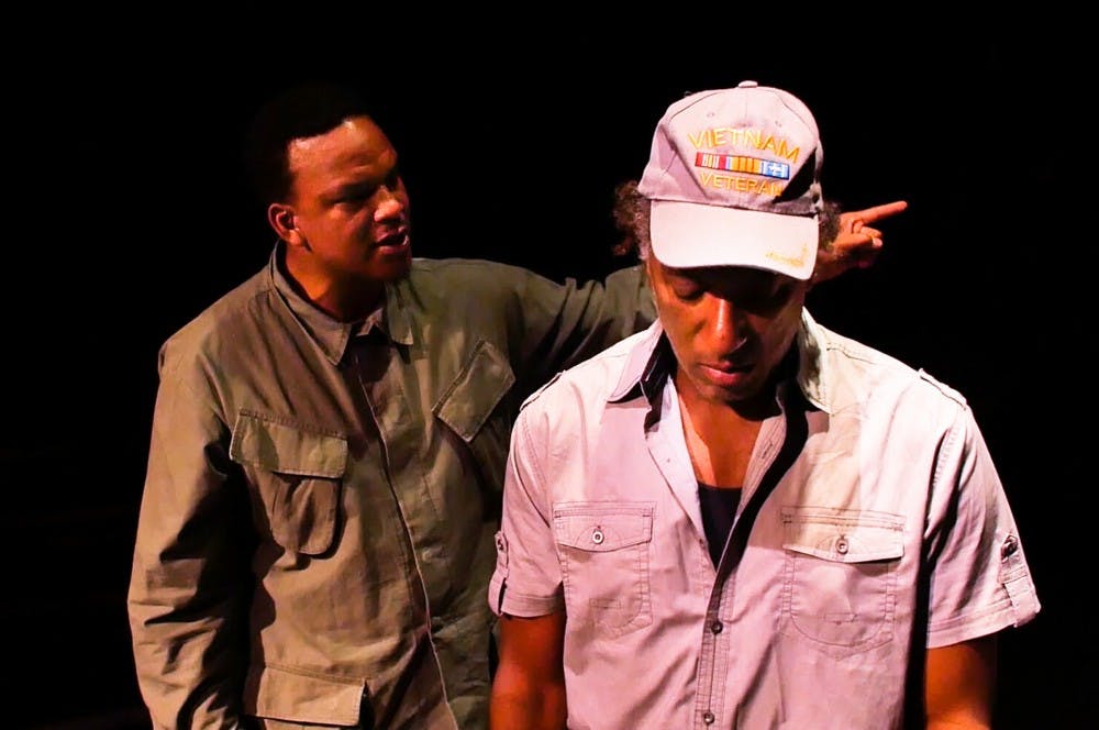 Carlton "Starr" Releford and Bert Tanner starred as David and his cousin Lynnell in Carpetbag Theatre's production of "Speed Killed My Cousin" on Saturday, Oct. 15.&nbsp;