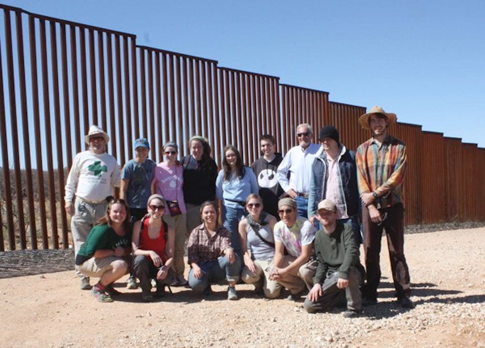 BORDER AWARENESS:  A group of students with the organization No Mas Muertes, or No More Deaths, traveled to the U.S.-Mexico border on a spring break trip to raise awareness for immigrants who face hardships while illegally entering the United States. (Photo courtesy of Benjamin Lang)