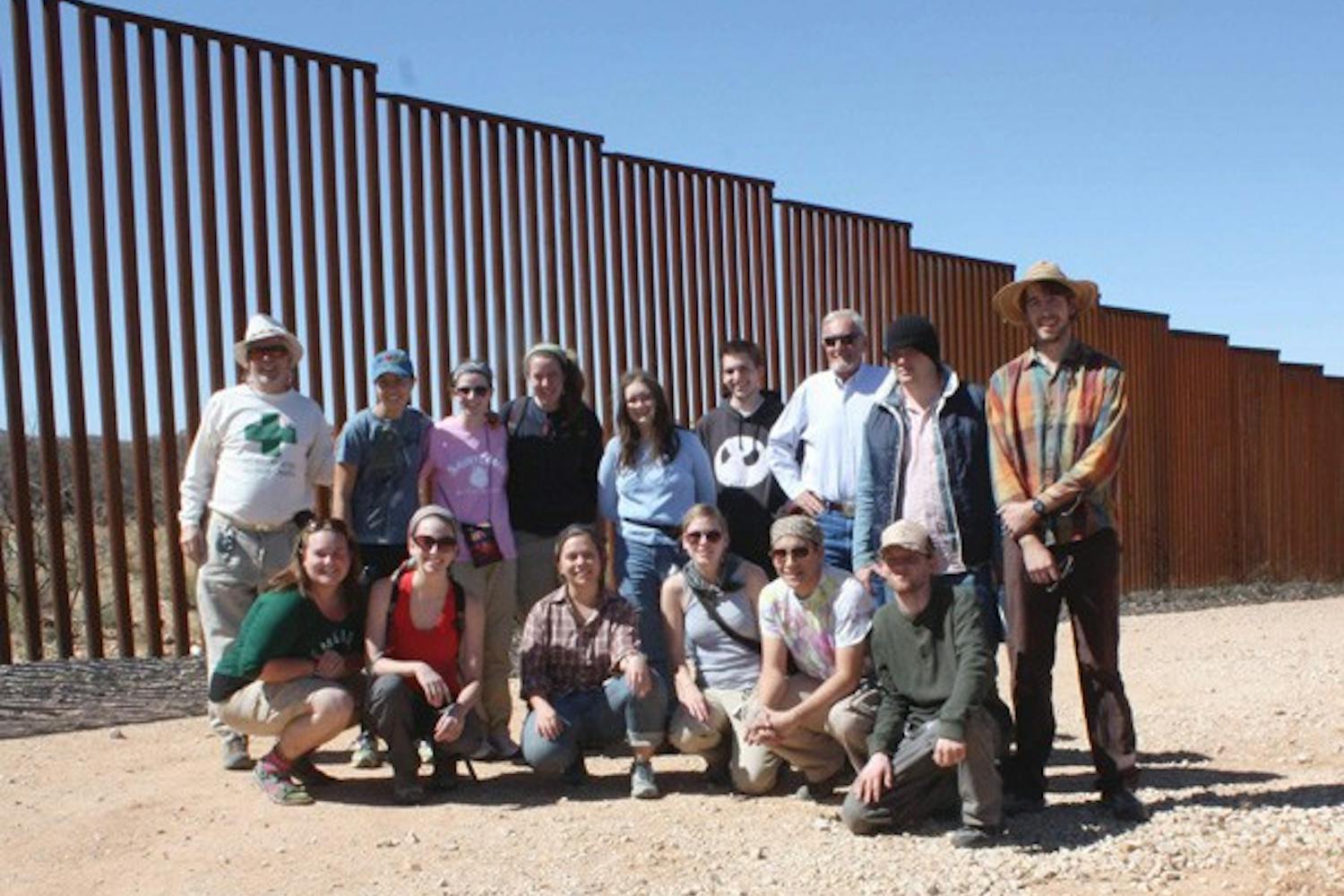 BORDER AWARENESS:  A group of students with the organization No Mas Muertes, or No More Deaths, traveled to the U.S.-Mexico border on a spring break trip to raise awareness for immigrants who face hardships while illegally entering the United States. (Photo courtesy of Benjamin Lang)