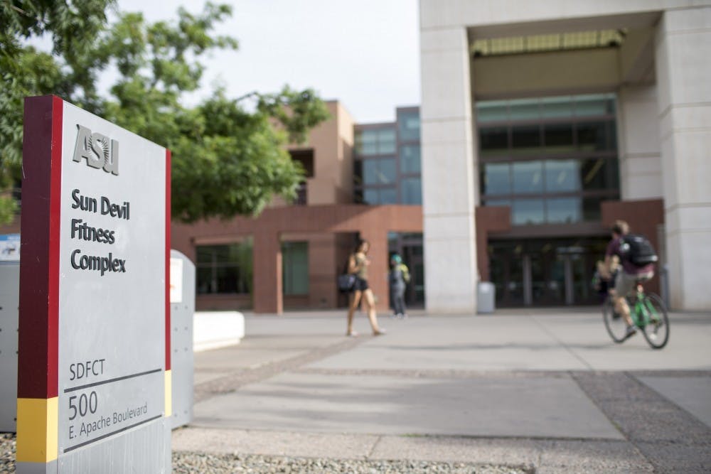The Sun Devil Fitness Complex is seen on Thursday, April 27, 2017. The SDFC is planning on removing three of 14 raquetball courts this summer.