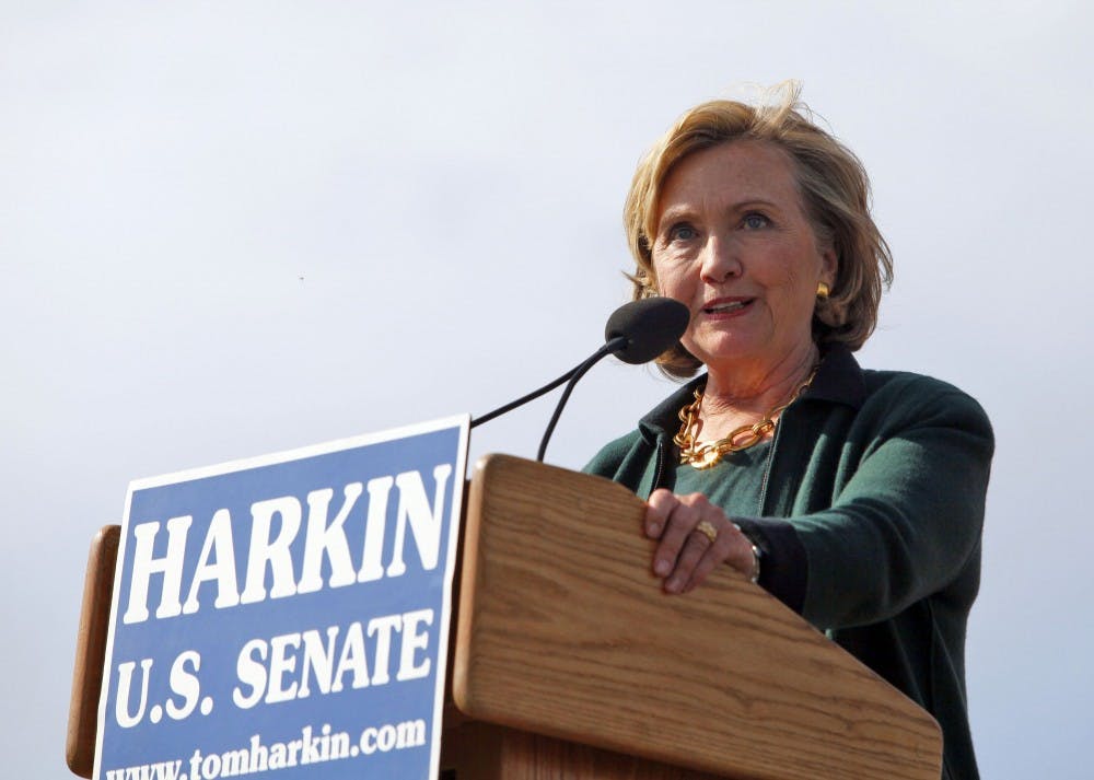 US NEWS ELECTIONS-CLINTON 8 WA