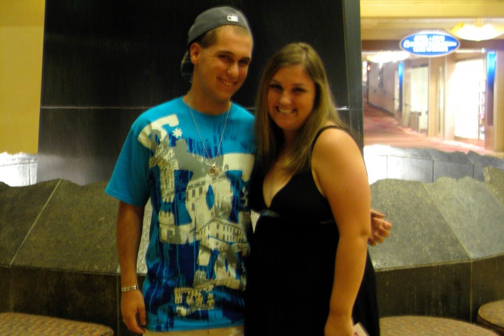 Brandon Londer, left, poses for a photo with his sister Brittany Londer, right.