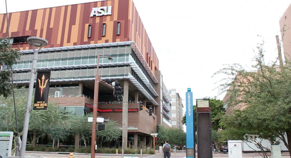 The Walter Cronkite School of Journalism and Mass Communication on the downtown Phoenix campus&nbsp;during the fall 2016 semester.