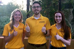 USG Polytechnic President elect Ryan O'Hara poses for a portrait with his vice presidents. 