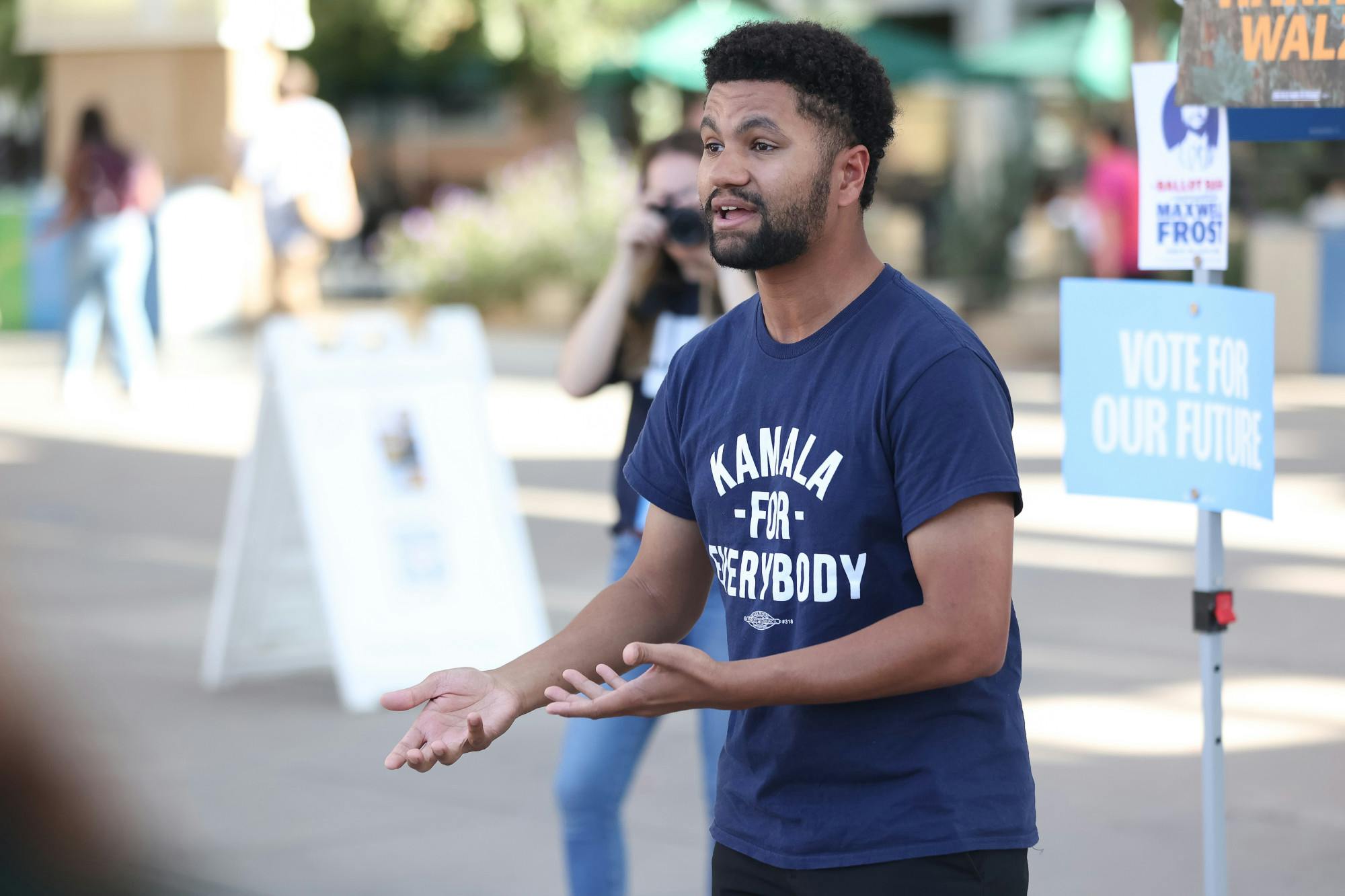 Gallery: Reps. Maxwell Frost and Robert Garcia campaign for Harris-Walz in Tempe