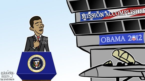 NOT GUILTY: Kirk Bloodsworth, a former death-row inmate who was exonerated by DNA evidence, discusses his time behind bars for a crime he didn’t commit at Armstrong Hall Thursday night.  (Photo by Serwaa Adu-Tutu)