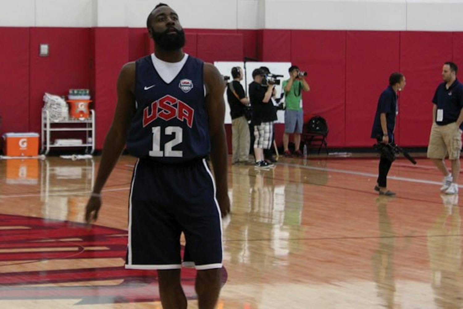 Taking time out of Team USA Basketball practice in Las Vegas in preperation for the Olympic games in London, James Harden sits down with the State Press to answer a few questions. (Photo by Josh Nacion)