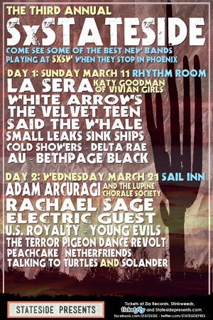 The concert poster for SXStateside. Image from statesidepresents.com.