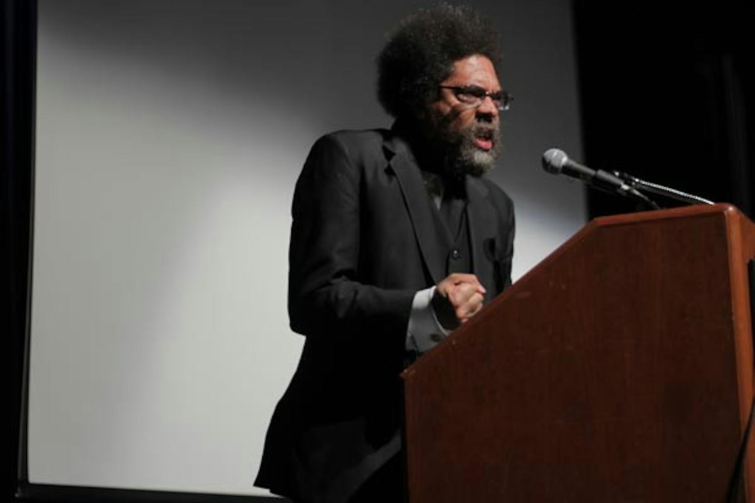 THE ROOTS OF SB170: Cornell West and other leading race relations leaders of America spoke at North High School in Phoenix on Saturday, on topics relating to SB1070 and other immigration legislation. (Photo by Andy Jeffreys)