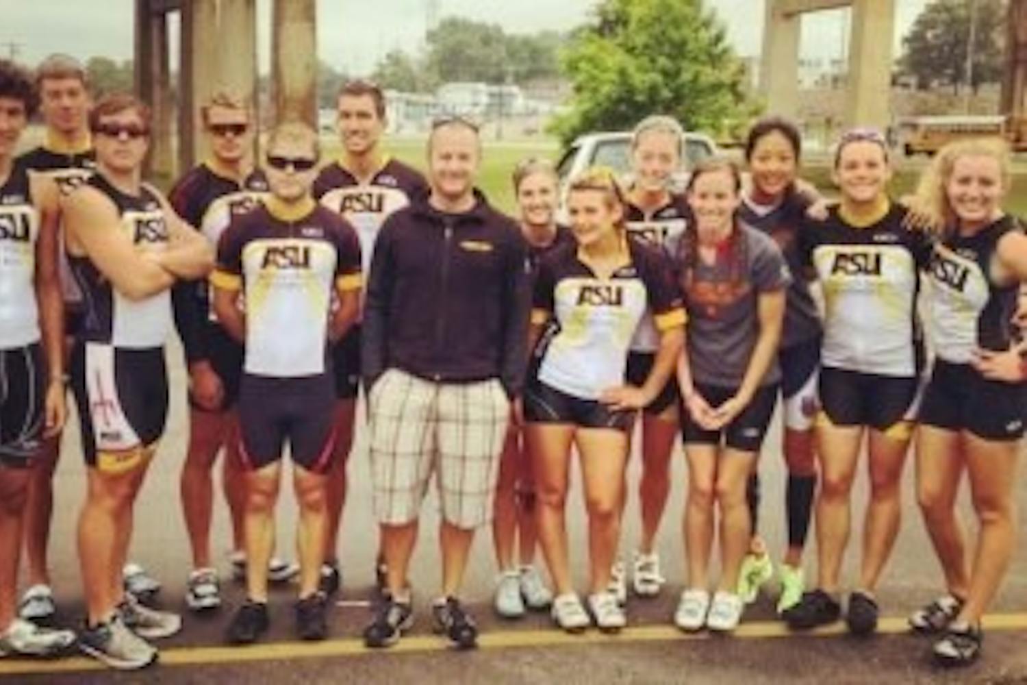 ASU Triathlon Club's 2012 team. Photo courtesy of Sun Devil Triathlon Club.