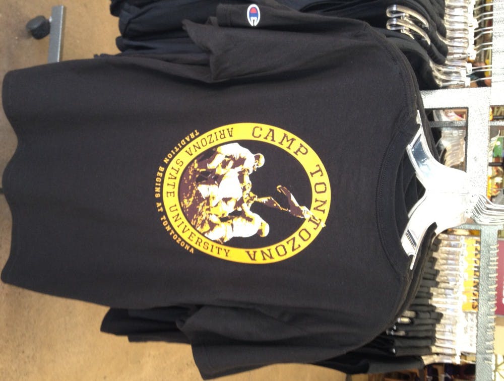 ASU markets Camp Tontozona shirts with hopes that the camp has given the football team new life. Photo by Evan Triantafilidis.