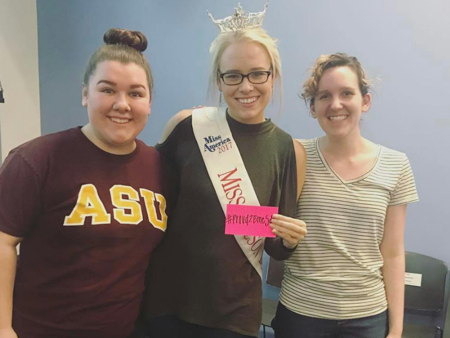 From left to right: Maddison Fitzsimmons, Melody Pierce and Madison DeHaven, pose for a photo together on Feb. 26, 2017.