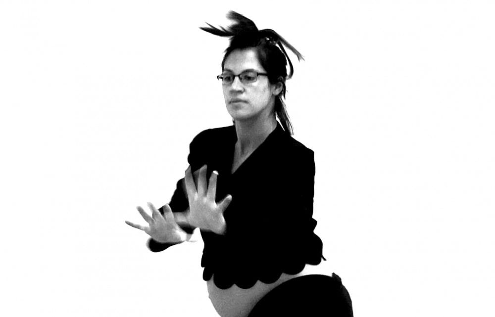 Dance professor Melissa Britt&nbsp;rehearses for the upcoming 'Jai Ma' performing art event at the ASU Art Museum on Sept. 11, 2016.