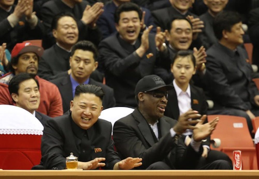 Kim Jong Il and Dennis Rodman met and became friends during Rodman’s recent trip to North Korea. Photo Courtesy The Associated Press website