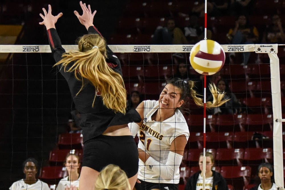 ASU women's volleyball falls to No. 2 Stanford in four sets - The ...