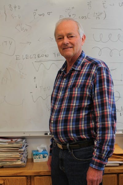 Professor Devens Gust, one of ASU's scientists, along with colleagues at Argonne National Laboratory, has reported advances toward perfecting a functional artificial leaf. They designed an artificial leaf that uses solar energy to convert water cheaply and efficiently into hydrogen and oxygen. (Photo by Ryan Liu)