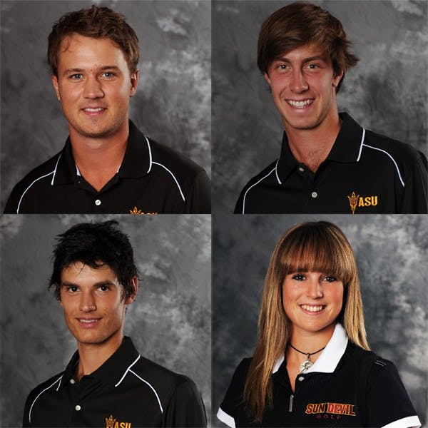 Top Left: Mathias Schjoelberg, Top Right: Stan Gautier, Bottom Left: Brandon Cloete, Bottom Right: Noemi Jimenez. (Photos courtesy of Sun Devil Athletics) 