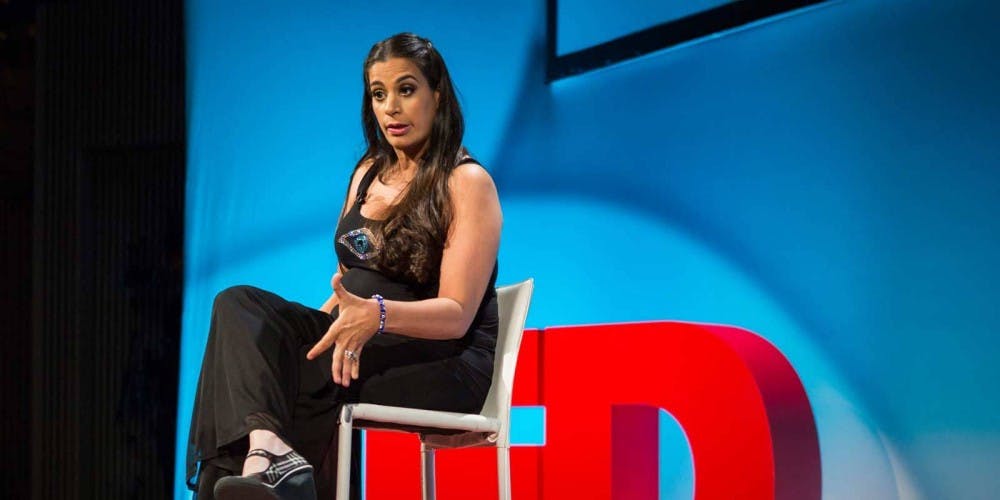 Maysoon Zayid speaks at a Ted Talk. &nbsp;