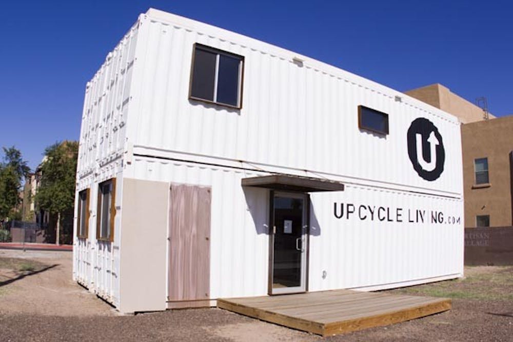 RECYCLED MATERIALS: Upcycle Living in Phoenix takes old shipping containers and transforms them into green, affordable living quarters. The group is committed to providing simple, quality products through intelligent design. (Photo by Annie Wechter)