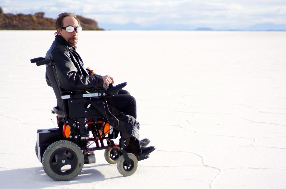 Lawrence Krauss in costume for his role on the set of "Salt and Fire."