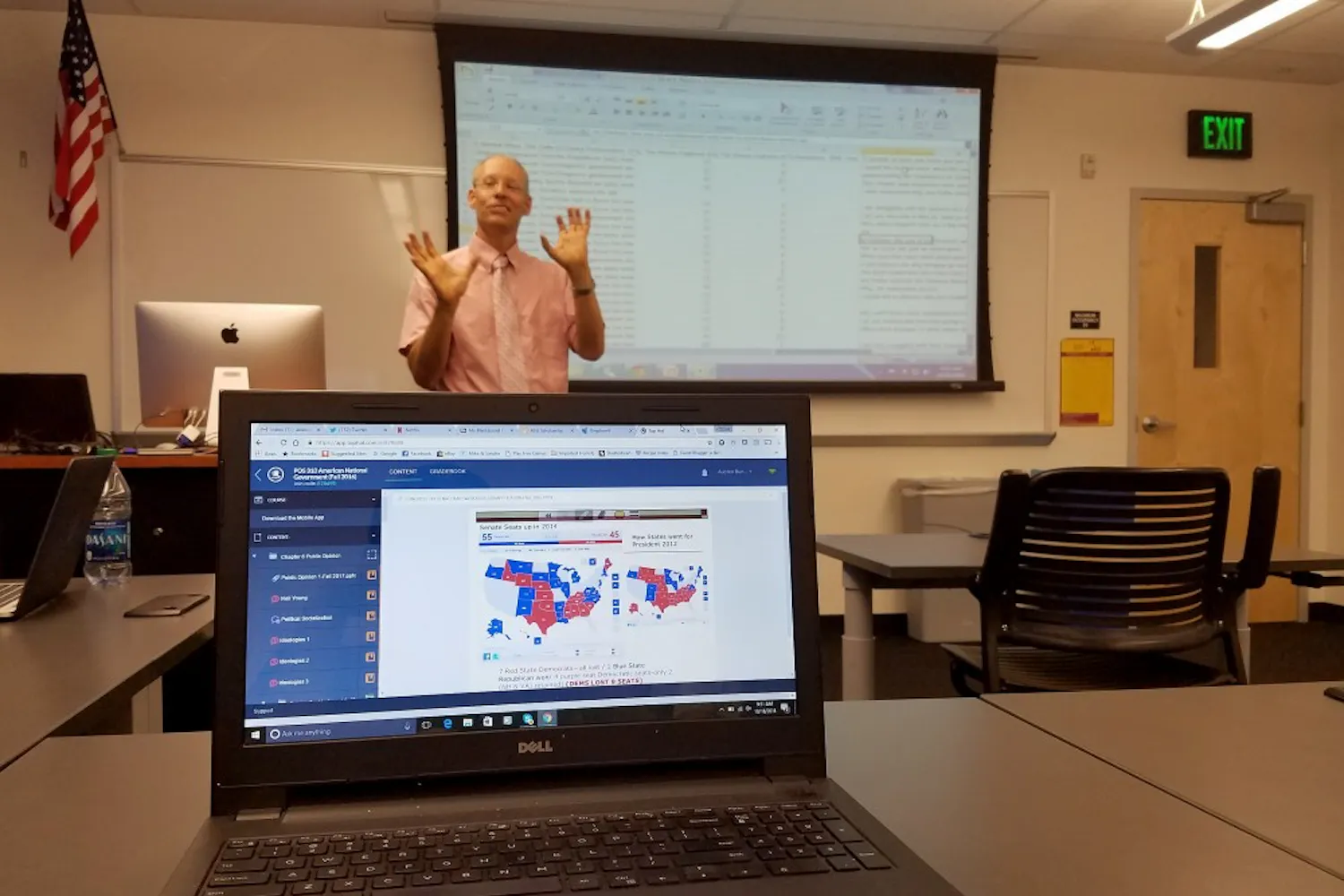 Photo illustration of a political science class.