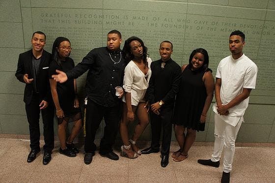 The executive board of ASU's NAACP chapter poses for a portrait.