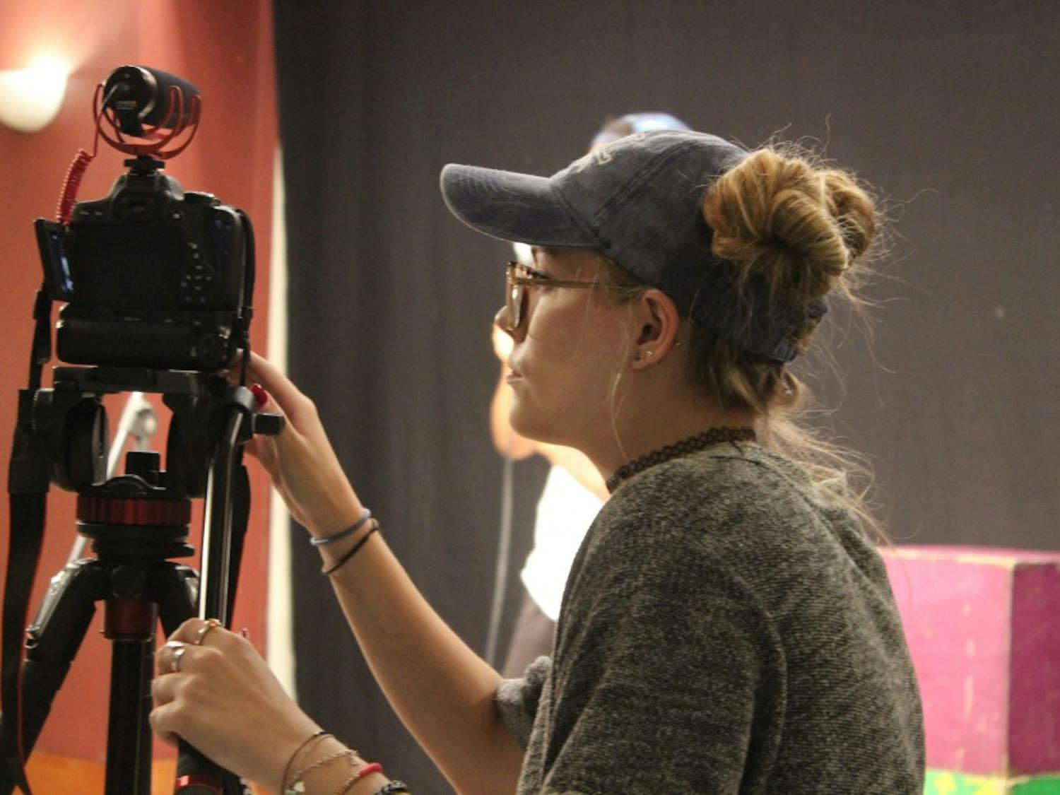 Tempe Late Night director Raina Bowers is pictured&nbsp;working on a set. She&nbsp;will step in front of the camera for the season three finale of the show on Monday, Nov. 21, 2016.