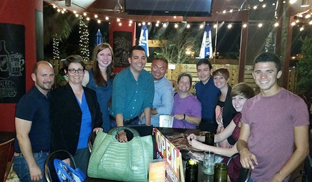 A group of supporters of Prop 475 gather at Salut Kitchen Bar for a post-election party. (Photo Courtesy of Sheila Kloefkorn)