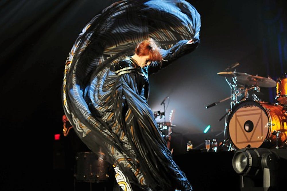 Florence Welch performs on stage at the Comerica Theatre, April 20, 2012. (Photo by Cheman Cuan)