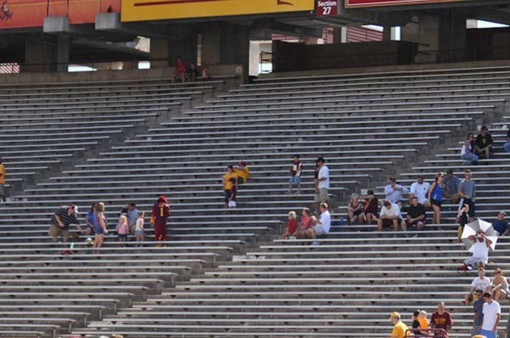 STADIUM RENOVATION: A bill signed Saturday by Gov. Jan Brewer will give ASU the money needed to renovate Sun Devil Stadium. (Photo by Aaron Lavinsky)