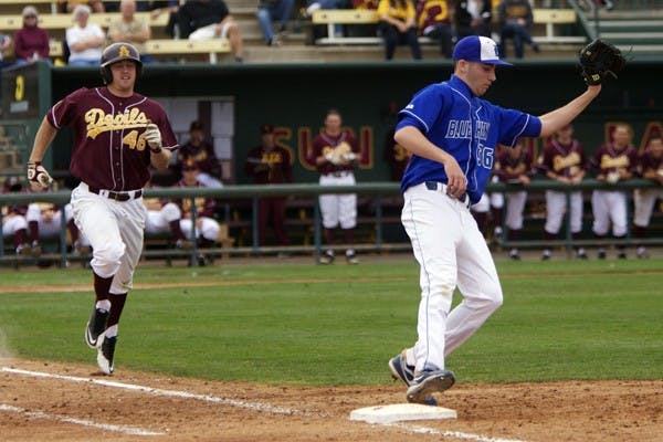 Under the tag: ASU junior infielder Zach Wilson slides into second base during a game last season. The Sun Devils open their 2011 season against New Mexico on Friday in Tempe. (Photo by Scott Stuk)