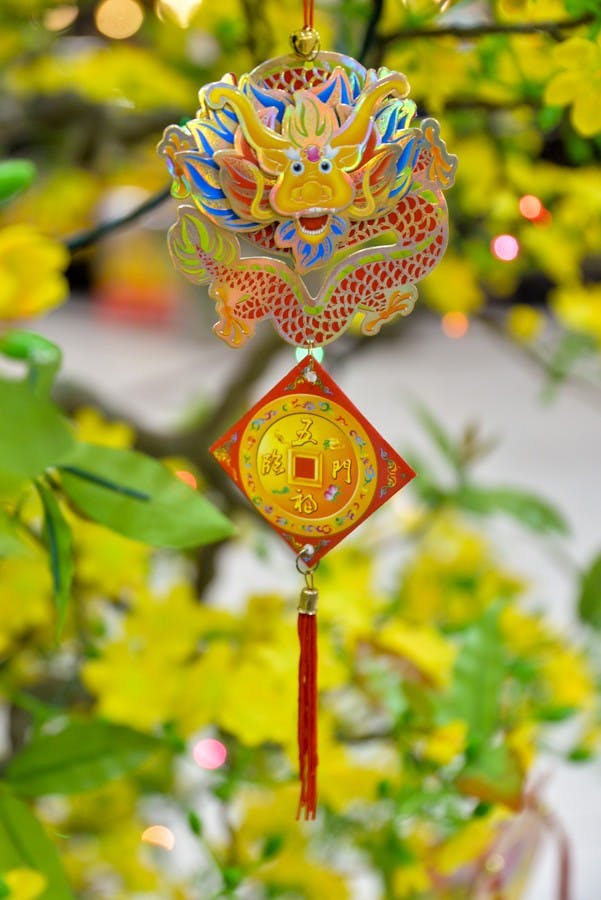 This Chinese New Year brings in the Year of the Ram, and decorations can be found marrying the images of the ram and the traditional Chinese Dragon. (J. Bauer-Leffler/The State Press)