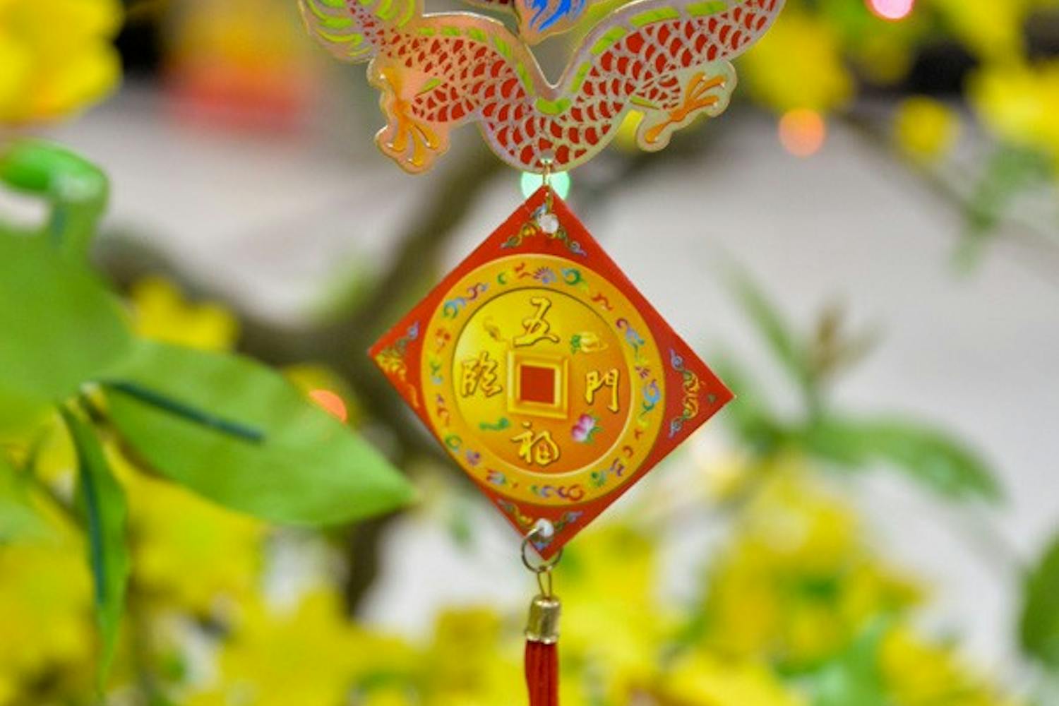 This Chinese New Year brings in the Year of the Ram, and decorations can be found marrying the images of the ram and the traditional Chinese Dragon. (J. Bauer-Leffler/The State Press)