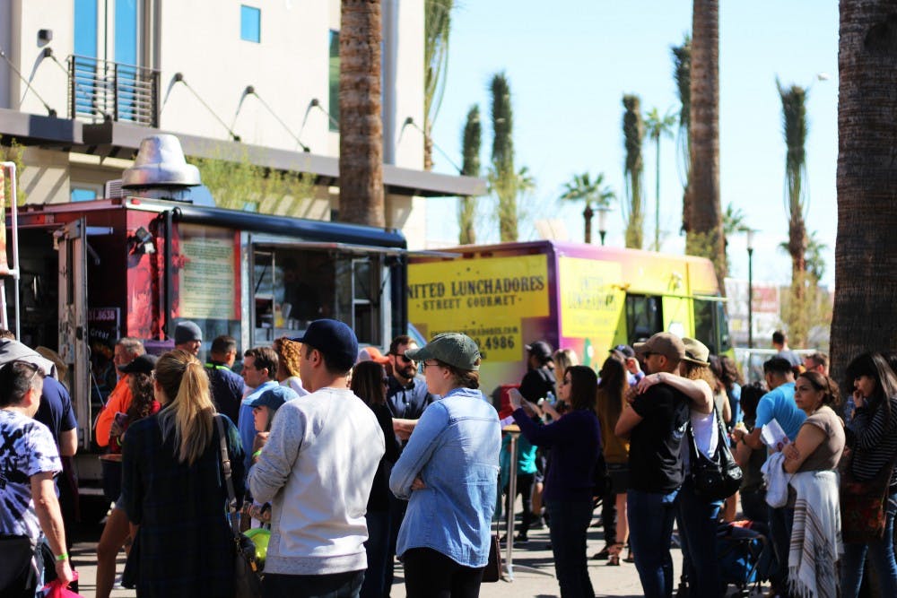 Families out enjoying the warm temperatures, artisinal cuisines and lively cultures at the Phoenix Vegan Food Festival on Saturday, Feb 25., 2017. 
